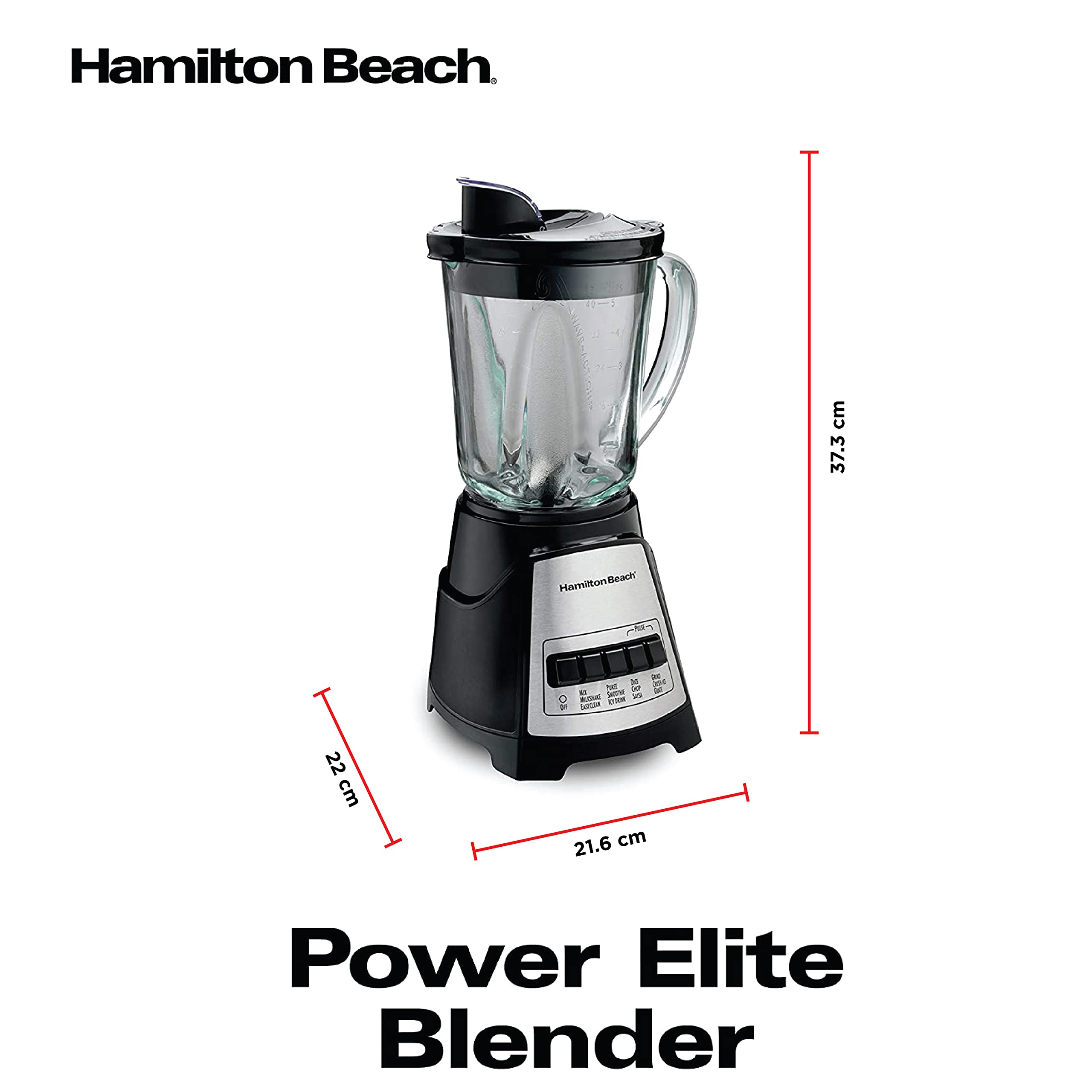 Hamilton Beach 1.4L Multiblend Blender With 12 Functions For Puree, Crush Ice هاملتون بيتش خلاط متعدد الخلطات سعة 1.4 لتر مع 12 وظيفة للهرس وسحق الثلج والمخفوق والسموذي Hamilton Beach 1.4L Multiblend Blender With 12 Functions For Puree, Crush Ice هاملتون بيتش خلاط متعدد الخلطات سعة 1.4 لتر مع 12 وظيفة للهرس وسحق الثلج والمخفوق والسموذي